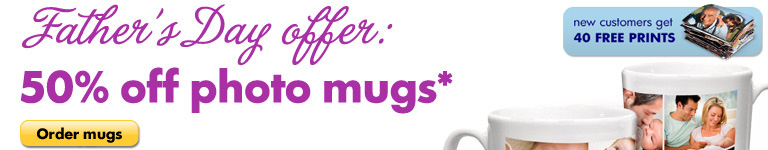 Father's Day offer: 50% off photo mugs* from BabyCentre Photo Service!